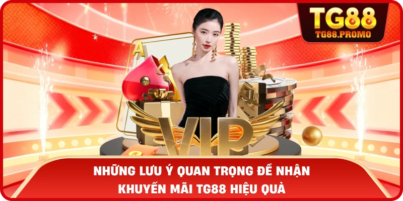 Những lưu ý quan trọng để nhận khuyến mãi TG88 hiệu quả