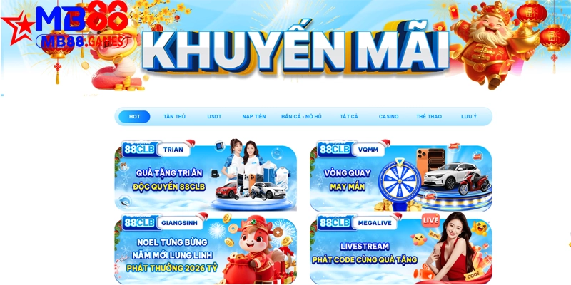 Khuyến Mãi MB88 – Ưu Đãi Hấp Dẫn Cho Người Chơi